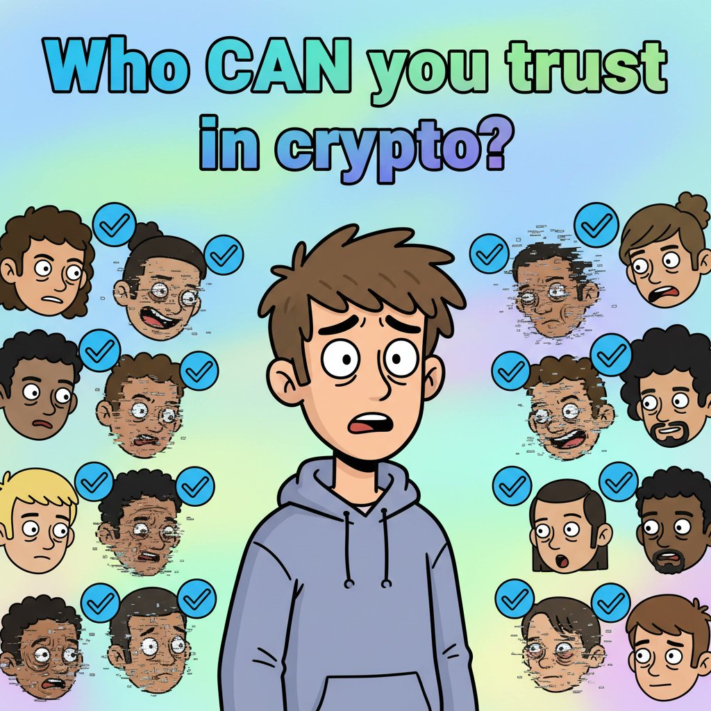 JoshDoesDefi's tweet image. Verified checkmarks? Pffft. In 2025, even your favorite crypto influencer could be a deepfake scammer with a killer AI mustache. Who CAN you trust? Miller Lite &amp;amp; a VPN, maybe. 🤷‍♂️ #CryptoScams #MillennialProblems