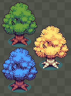 CandletownDev's tweet photo. Twees~ 🌲 🥺 🌲 

🌸 #Azurebloom 🌸

#pixelart | #ドット絵 | #indiedev https://t.co/wQ3qpKFcow