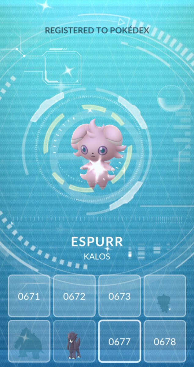 prodflux's tweet image. shiny espurr! #pokemongo