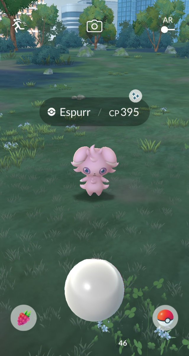 prodflux's tweet image. shiny espurr! #pokemongo