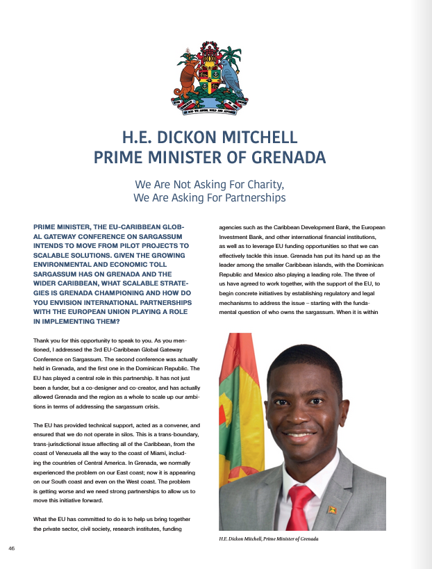 In October we had the honour to sit down with the Prime Minister of #Grenada 🇬🇩, H.E. Dickon Mitchell, on the margins of the #GlobalGateway Forum. 

We’re proud to feature his interview in the winter edition of <a href="/DiploWorld/">Diplomatic World</a> — from scaling solutions to the sargassum crisis, to