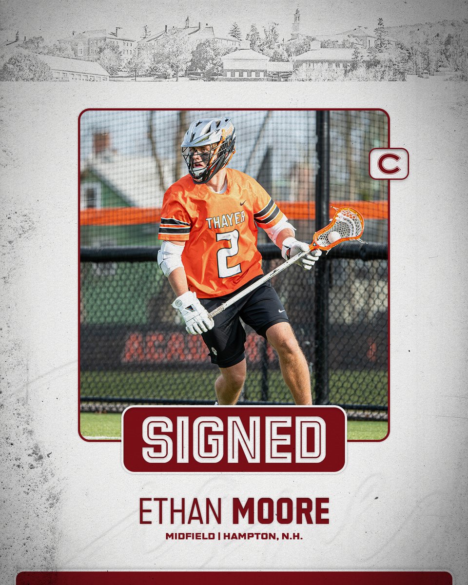 ColgateMLax's tweet image. 𝑺𝒊𝒈𝒏𝒆𝒅 ✍️

Next up in our class of 2030’s, we have Ethan Moore!

Ethan is a midfielder from Hampton, N.H.

Welcome to Colgate!

#GoGate | #GGG
