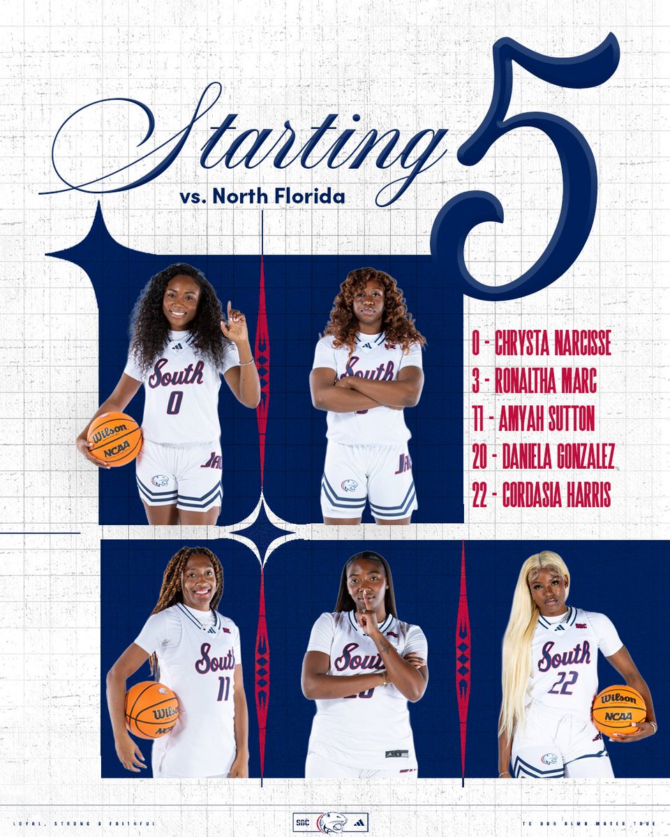 SouthAlabamaWBB's tweet image. 𝙎𝙏𝘼𝙍𝙏𝙄𝙉𝙂 5️⃣

#LSF | #INVEST