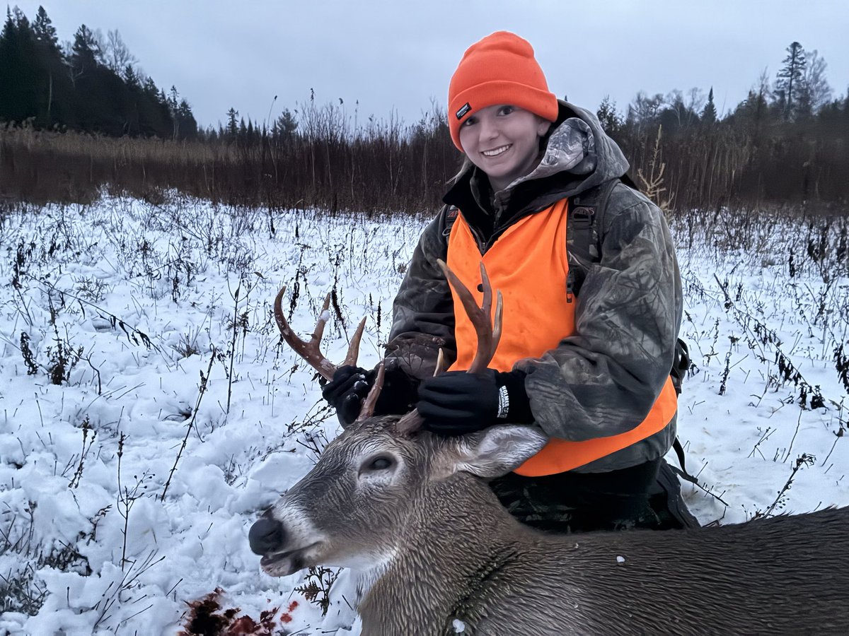 Mtm4646's tweet photo. Some of my fondest memories as kid were deer hunting with my dad , Grandfather ,something I’ll hold onto forever.
Being able to pass this along and see my girl Meghan carry on the tradition with her first deer is top of list.
Proud dad moment  !!
What a hunt! Congrats Meghan ! https://t.co/ECdgINh6a6