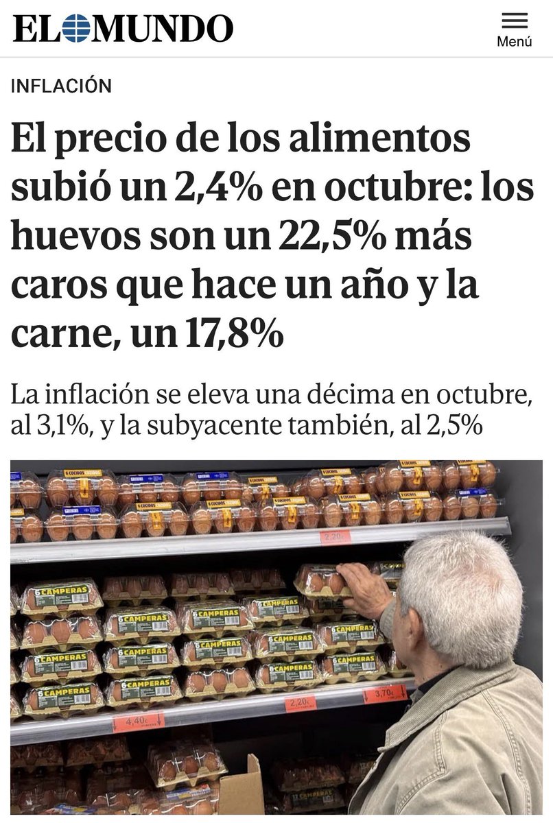 En 2022 el ejecutivo de Sánchez dimitió al Director del INE porque no les gustaba como contabilizaba la inflación
El de ahora tiene que hacer Magia y aún así nadie se traga ya las mentiras del ejecutivo.