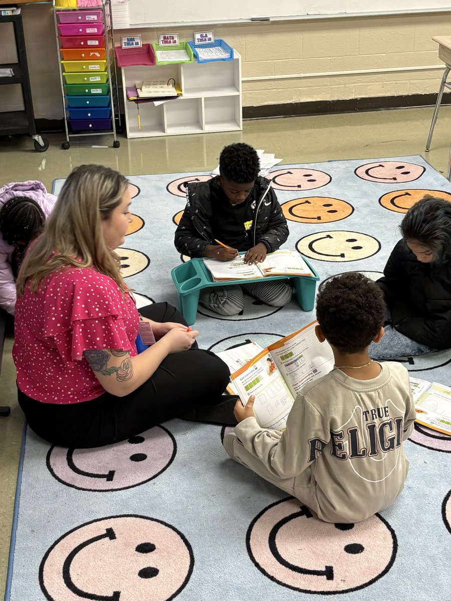 shipp_kristen's tweet image. One of our amazing Beginning Teachers pulling a math small group!