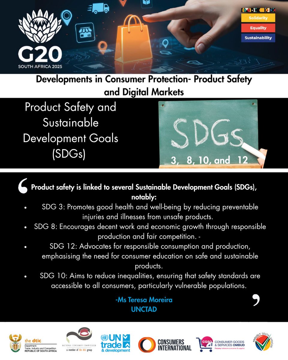 TheNCC_RSA's tweet image. First session key-takeaways for the Consumer Protection Webinar held yesterday (14 Nov 2025)

@MPGodlimpi @hardinratshi @WMwemba @PhethoN @the_dtic @UNCTAD @CCC_COMESA @ProudlySA @cgsombud
