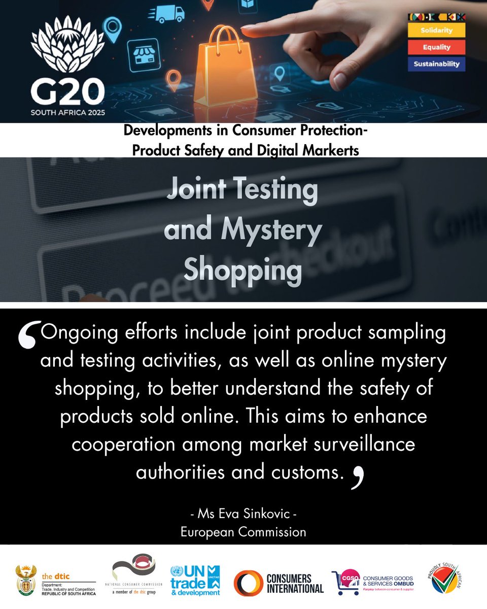 TheNCC_RSA's tweet image. First session key-takeaways for the Consumer Protection Webinar held yesterday (14 Nov 2025)

@MPGodlimpi @hardinratshi @WMwemba @PhethoN @the_dtic @UNCTAD @CCC_COMESA @ProudlySA @cgsombud