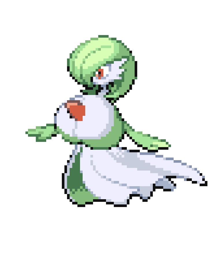 I know this has been done before, but I wanted a good warm-up, so enjoy canonically accurate Gardevoir.