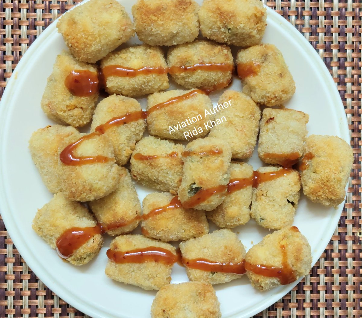 #dinner #food made baked veggie nuggets.. 
#cooking #foodie