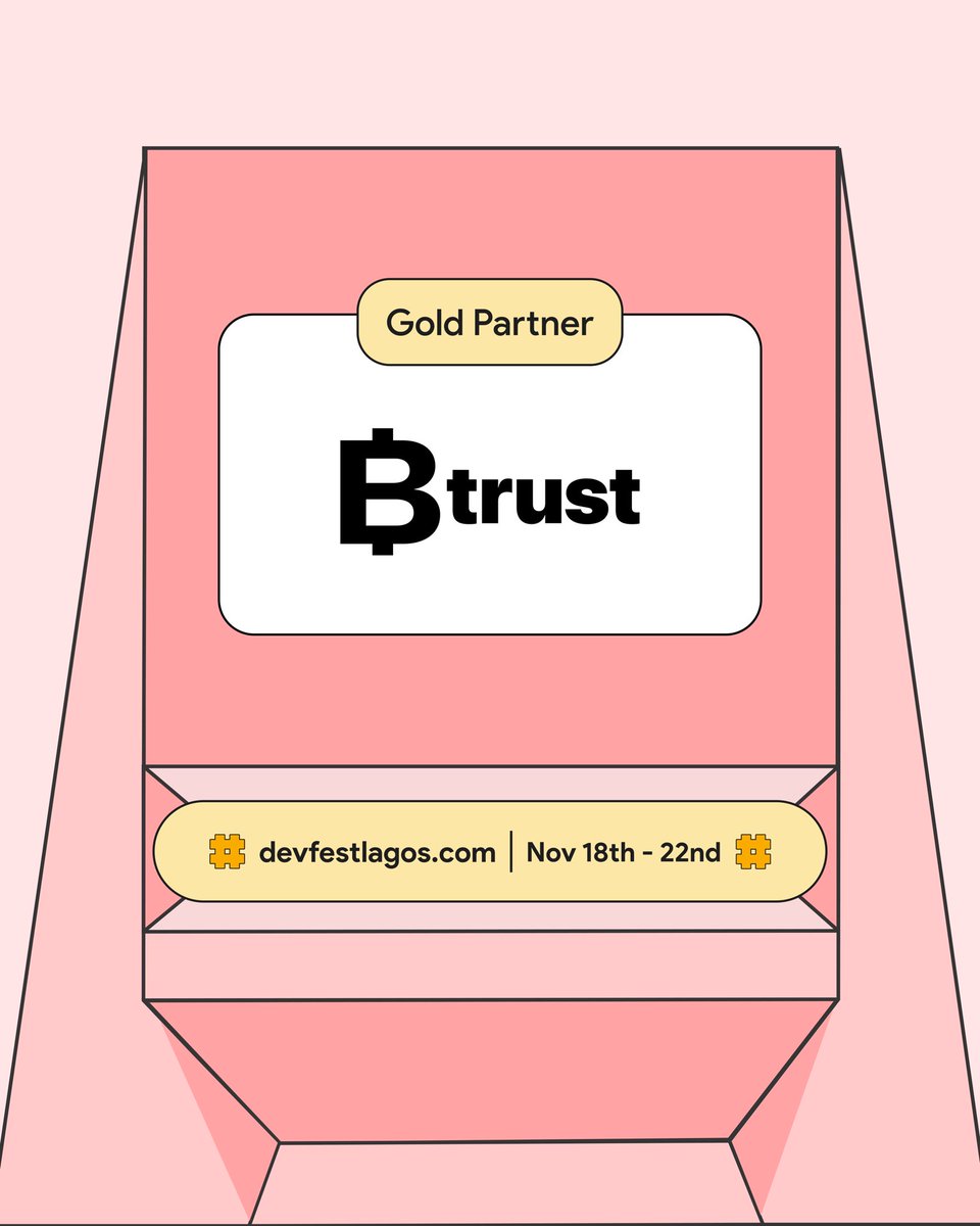 btrustteam's tweet image. We&apos;re excited to share that we&apos;ll be sponsoring #DevFestLagos25, hosted by @gdglagos.

DevFest is a global tech festival that brings together developers, tech enthusiasts, and industry leaders to learn, exchange ideas, and spark innovation.

This year&apos;s Lagos 🇳🇬 edition is a…