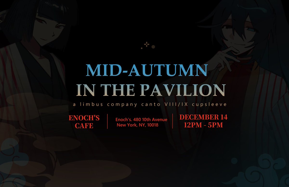 rensevents's tweet image. The spider spins its web…

As Canto IX approaches, so too does our cupsleeve… Sinners, managers, please join us at Enoch’s on December 14th for a #Limbus_Company cupsleeve!