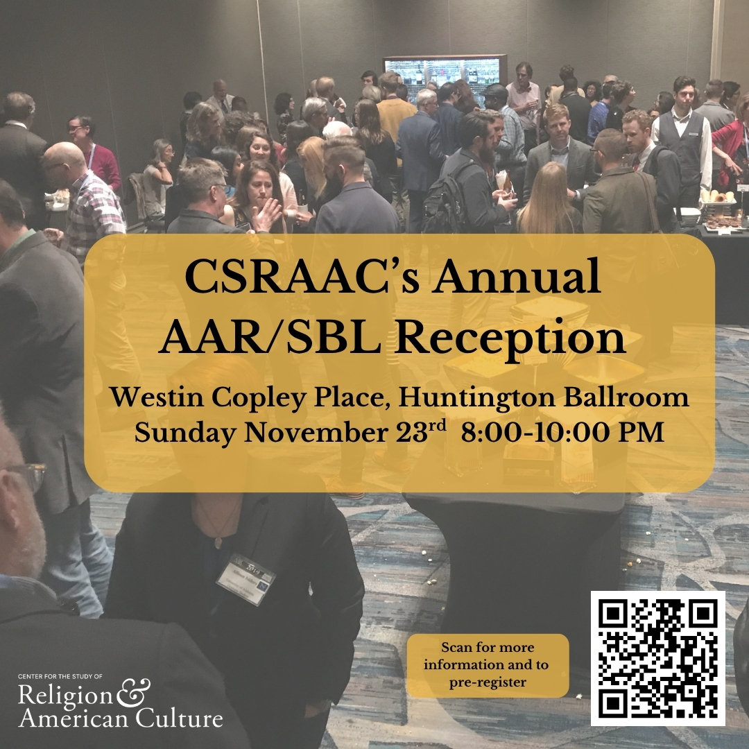 csraac's tweet image. Will we see you this year at our annual AAR/SBL Reception?
The Center&apos;s reception is a prime opportunity to connect with new &amp;amp; familiar peers, further conversations, and enjoy an assortment of refreshments.
Learn more &amp;amp; sign up to skip the line: raac.indianapolis.iu.edu/aar-2025/