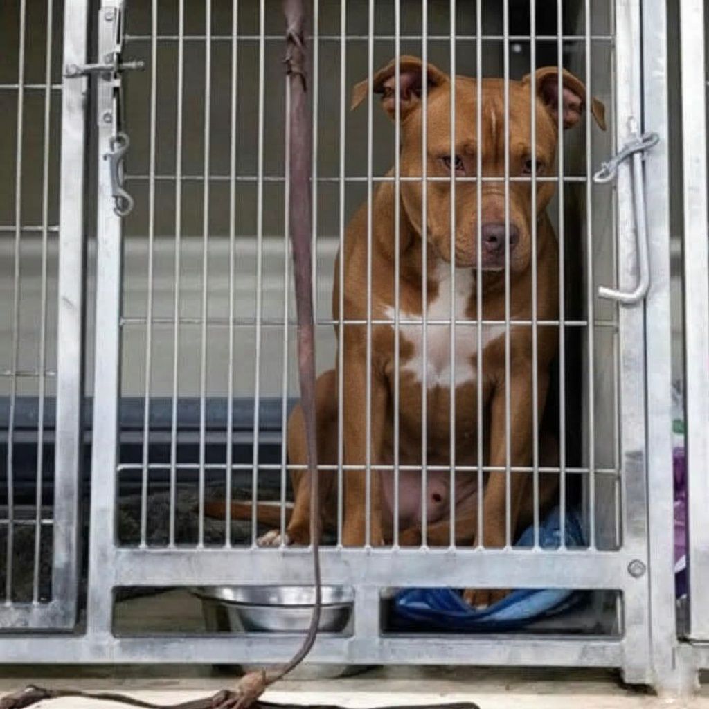 BestinDogs's tweet image. On his last day, he knew.
For 87 long days, this brown-eyed pit bull sat behind cold metal bars at a small shelter in Georgia, watching families walk past his kennel without a second glance. Every morning, he’d stand up wagging his tail, full of hope. Every night, he’d curl up on…