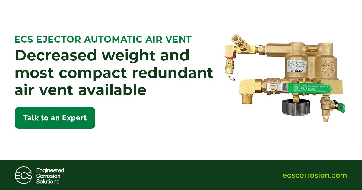 ECSCorrosion's tweet image. The Ejector Automatic Air Vent (PAV-W) is designed specifically for contractors who need a compact, NFPA 13-compliant solution that’s fast to install and easy to maintain.

Learn more: hubs.ly/Q03PZx280 

#AirVent #CorrosionControl #SprinklerSystem