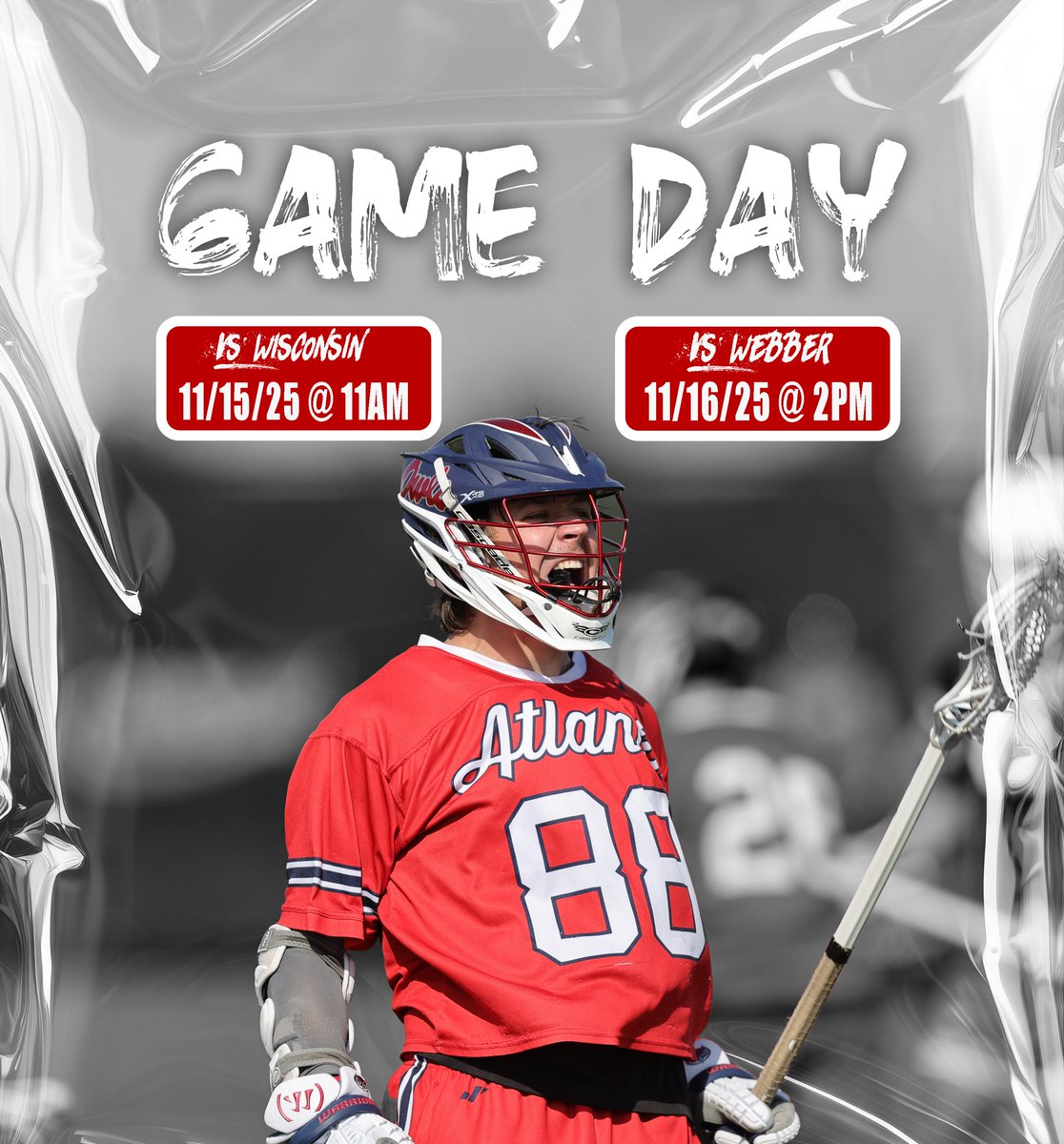 faumenslax's tweet photo. ♦️DOUBLE HEADER WEEKEND♦️

Join us at Tropical Park in Miami on Saturday as we take on Wisconsin, and Webber at home on Sunday!

GAME TIMES:
•(11/15/25) FAU vs Wisconsin 11:00AM 
•(11/16/25) FAU vs Webber 2PM

#ttk #wtdo #wereready #rollowls https://t.co/IZCaHp5449