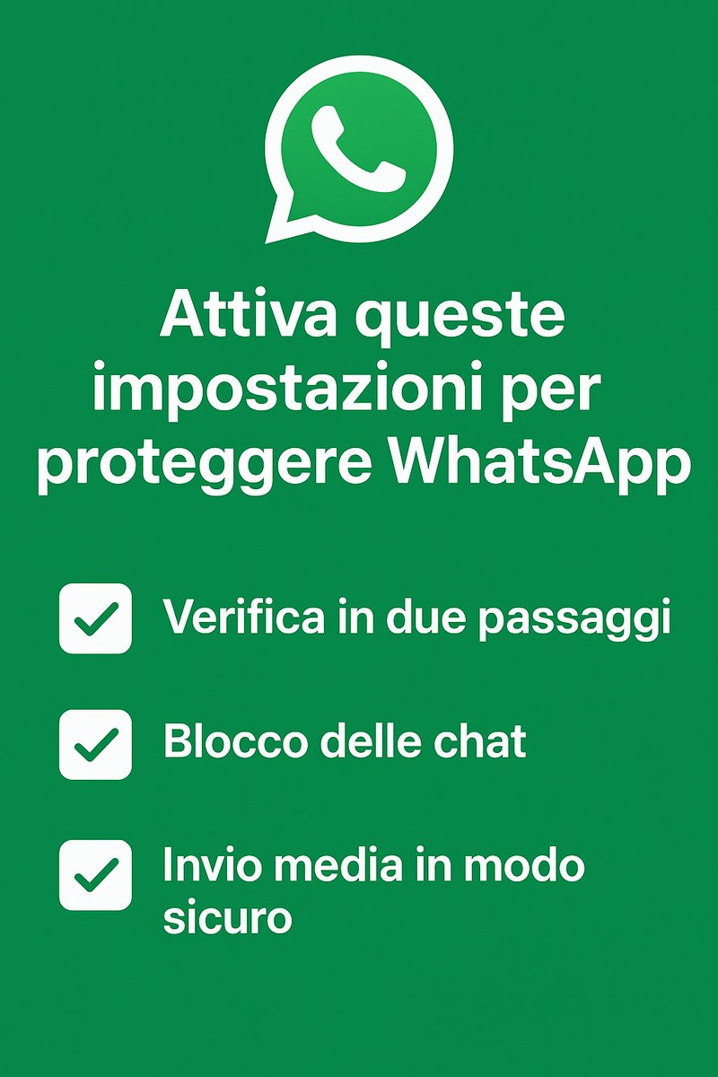 Formbit24's tweet image. Vuoi proteggere davvero il tuo WhatsApp? Ecco 3 impostazioni che devi attivare subito. Dalla chat privata alla sicurezza biometrica. 
Guarda il video qui : youtube.com/shorts/1VlXlYo…  #Formbit24 #TechTips #WhatsApp #CyberSecurity #DigitalPrivacy #MobileSecurity #AppSettings