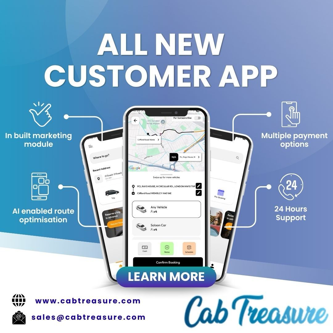 CabTreasure_'s tweet image. Transform your taxi service by delivering seamless customer experience with our new Customer App.

Visit cabtreasure.com to know more.

#DispatchSolutions #DispatchSoftware #Dispatchsystem #TaxiDispatchSystem #taxdispatchsoftware #taxisystem #FleetManagement #taxisoftware