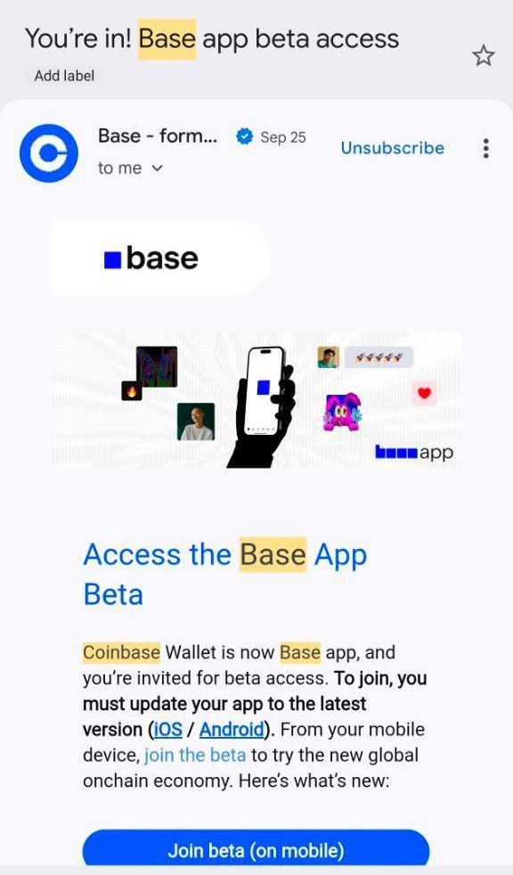 BASE Beta Lunch <a href="/base/">Base</a> App Just Dropped!

🔗 Follow This Profile:-
base.app/profile/0xF2D7…

➡️ How to Unlock Beta Access

- Some users already got their access code by email check your inbox.
- No email? No problem.
- Grab a code from friends
- Or search Twitter, people are giving