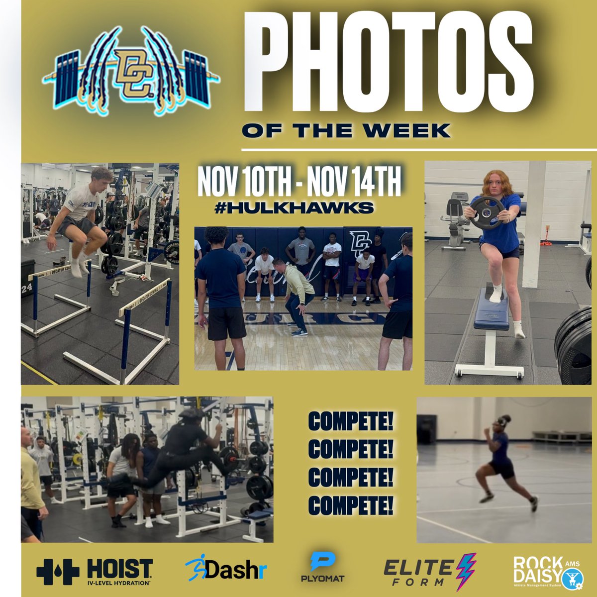 DCHawkPOWER's tweet photo. ‼️ Photos of the Week for 11/10/25 - 11/14/25 ‼️

November momentum 🔥 Hawks showing up and showing out this week! 

#HawkPower #PhotosOfTheWeek #HulkHawks #BuiltNotBorn #Compete #CompetitiveBest #Hawkamania #DecaturProud #PersonalBest #ProfessionalBest https://t.co/W1OC56zklu