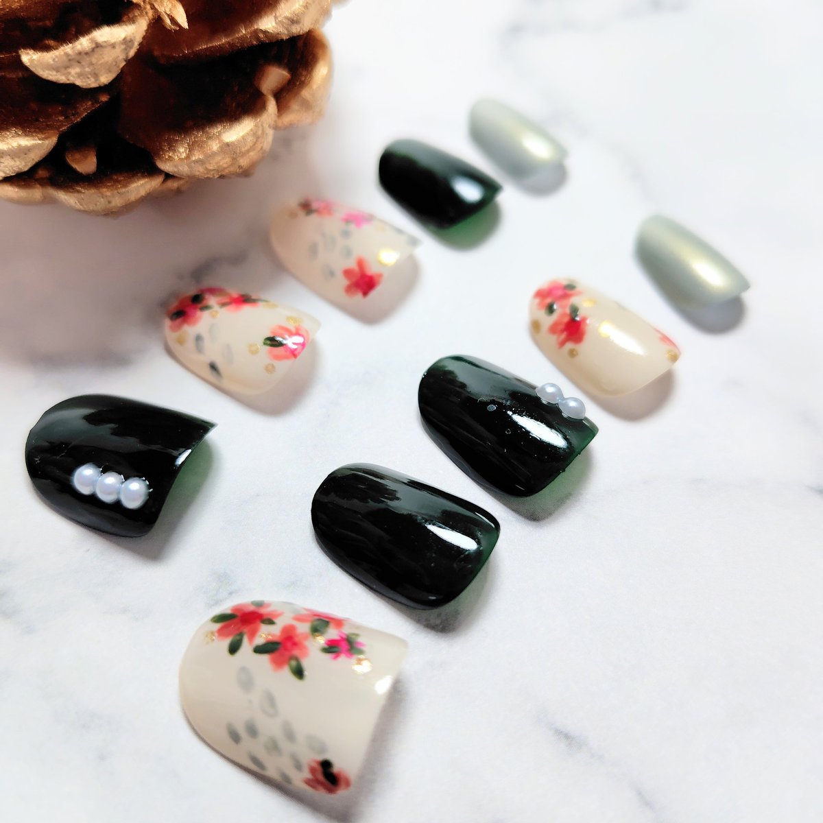 k ネイルチップ ポリッシュのセルフネイルも楽しいんですがなかなか凝れなかったり