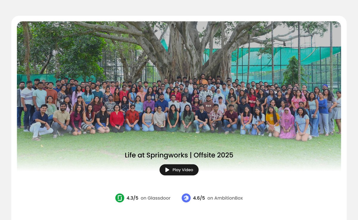 bionicashish's tweet image. section designed for upcoming Springworks&apos; site