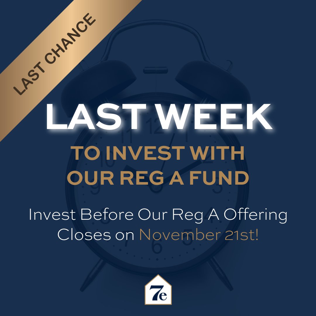 ChrisSeveney's tweet image. 𝐈𝐧 𝐣𝐮𝐬𝐭 𝐝𝐚𝐲𝐬, 𝐨𝐮𝐫 𝐜𝐮𝐫𝐫𝐞𝐧𝐭 𝐑𝐞𝐠 𝐀 𝐨𝐟𝐟𝐞𝐫𝐢𝐧𝐠 𝐜𝐥𝐨𝐬𝐞𝐬 𝐟𝐨𝐫 𝐠𝐨𝐨𝐝 — and with it, the chance to invest in a fund built on stability, experience, and results.

Learn more: 7einvestments.com/invest/
#NoteInvesting #RealEstateInvesting #MortgageNotes