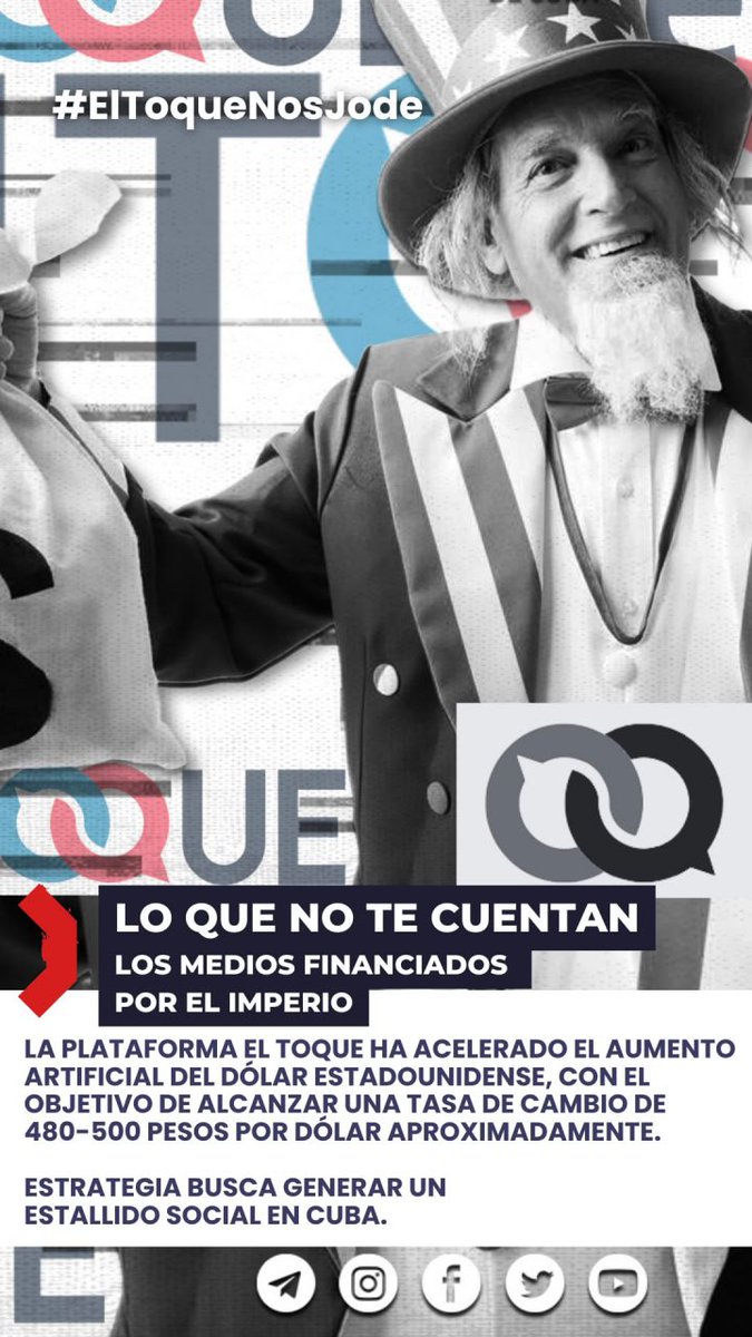 Azucena50043864's tweet photo. Mientras el pueblo cubano trabaja por su desarrollo, medios como ElToque se dedican a crear matrices de opinión para desestabilizar #ElToqueJode https://t.co/BrGkIeaTSa