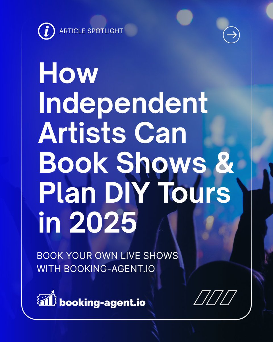 BookingAgentio's tweet image. 🎤📍Building your own tour in 2025 is easier than ever. Independent artists can now plan, pitch, and book shows using real venue data and verified promoter and talent buyer contacts inside Booking-Agent.io.

Want to know more? Read the full article on our site! 🔗📘