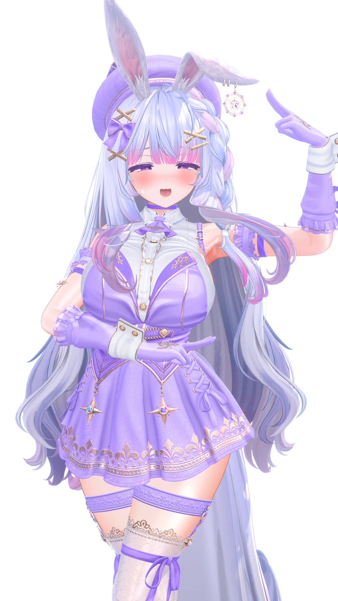 ❤︎ ❤︎ ❤︎ むらさきうざぎさん ❤︎ ❤︎ ❤︎ むふー♪ 夜ふかししてる悪い子にプレゼント…… うさぎさんも似合う