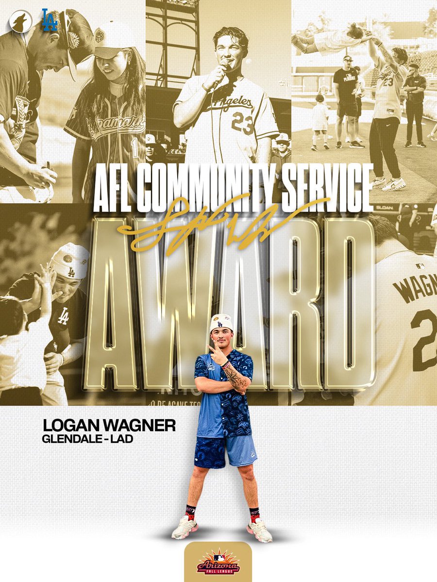 MLBazFallLeague's tweet photo. Congratulations to the first ever AFL Community Champion Award winner, Logan Wagner! https://t.co/6E9mCDIDKA