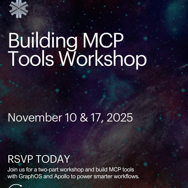 torcdotdev's tweet image. Monday = Part 2 of Apollo GraphQL Workshop 🎯

Last chance to:
✅ Complete your MCP tool
✅ Learn production AI patterns
✅ Build a real portfolio piece

📅 Nov 17 | 13:00 PM EST
🔗 luma.com/glxy8bmx