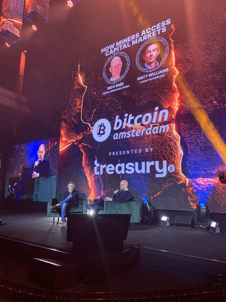 DigMinSolutions's tweet image. Great energy at @BitcoinConfEUR !

We had an awesome fireside chat with Matthew Williams from @luxor  Technology—thanks for having @Smidnico .

We are already excited for next year!!🎉🎉