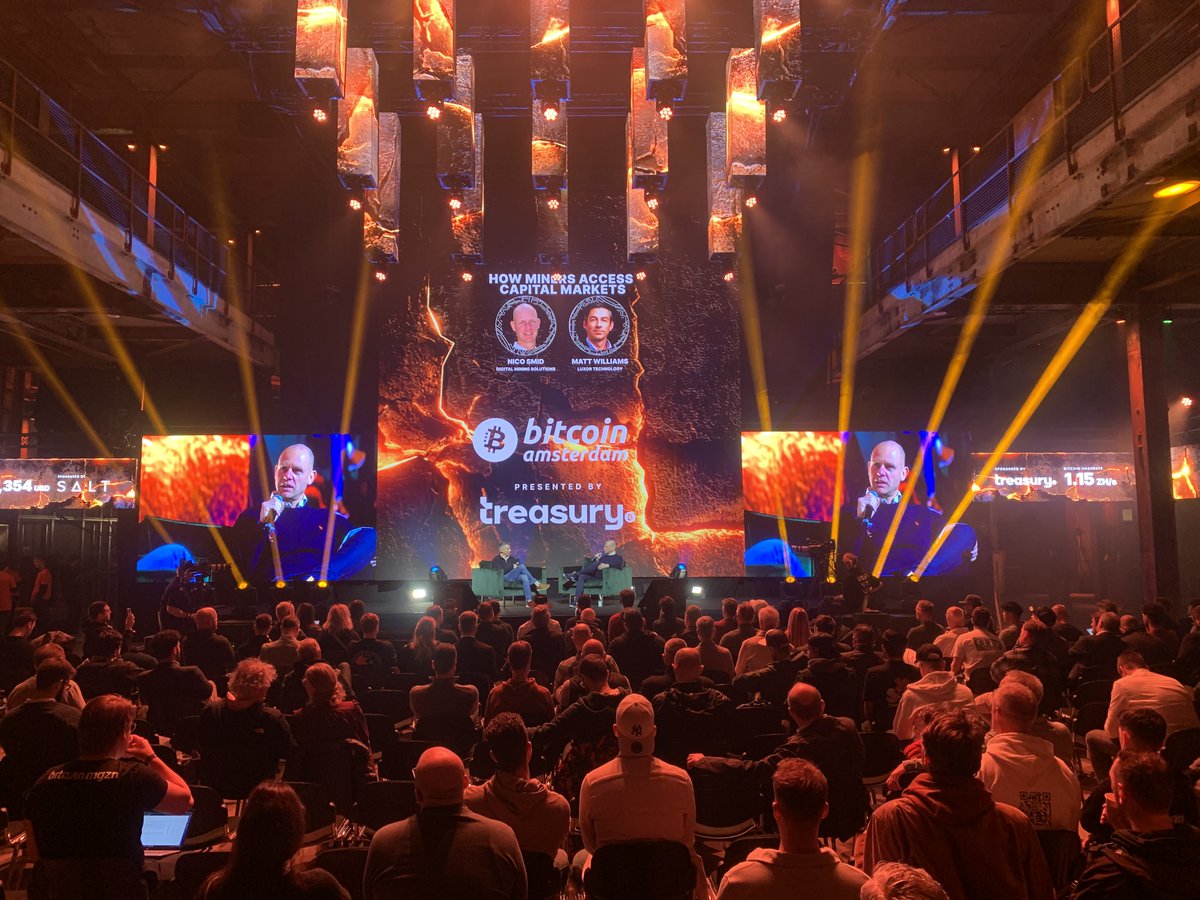 DigMinSolutions's tweet image. Great energy at @BitcoinConfEUR !

We had an awesome fireside chat with Matthew Williams from @luxor  Technology—thanks for having @Smidnico .

We are already excited for next year!!🎉🎉