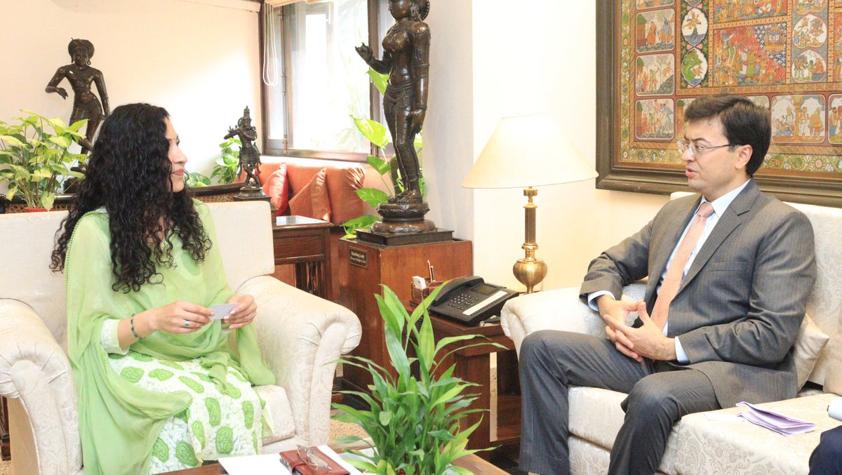 iccr_hq's tweet image. DG, ICCR, Mrs. K. Nandini Singla met  H.E. Mr. Sardor Rustambaev, Ambassador of Uzbekistan to India at ICCR HQs’ in New Delhi and exchanged views on culture and bilateral cooperation

@narendramodi @PMOIndia @DrSJaishankar @MEAIndia
@PmargheritaBJP @KVSinghMPGonda @amb_tashkent…