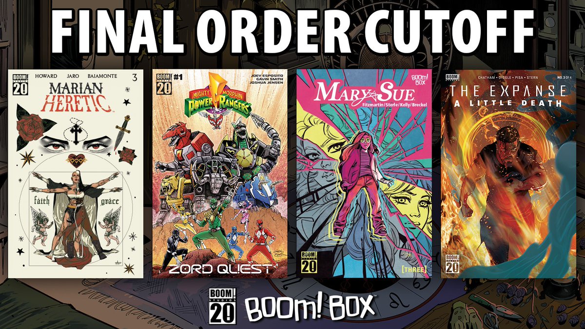 Commit to your heresy, and commune with your local comic shop to add MARIAN HERETIC #3 to your pull list today!

This Monday, November 17th, is the final day to pre-order this issue, along with upcoming hits MMPR: ZORD QUEST #1, THE EXPANSE: A LITTLE DEATH #3, and MARY SUE #3!
