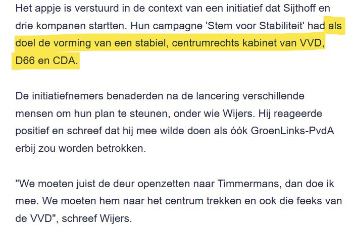 Benieuwd of duidelijk wordt wie en welke politieke agenda achter het lekken van het appje van Wijers zit, al laat zich dit raden… #Wijers #Yesilgöz