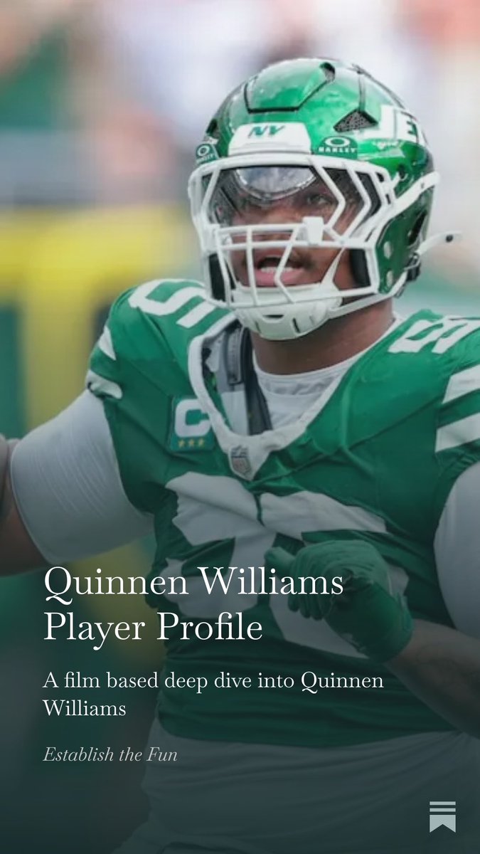 Quinnen Williams film breakdown: A qualitative analysis of his game and what he can bring for Dallas. Be sure to check out the substack breakdown which will have all 25 clipped plays
open.substack.com/pub/ethanfootb…