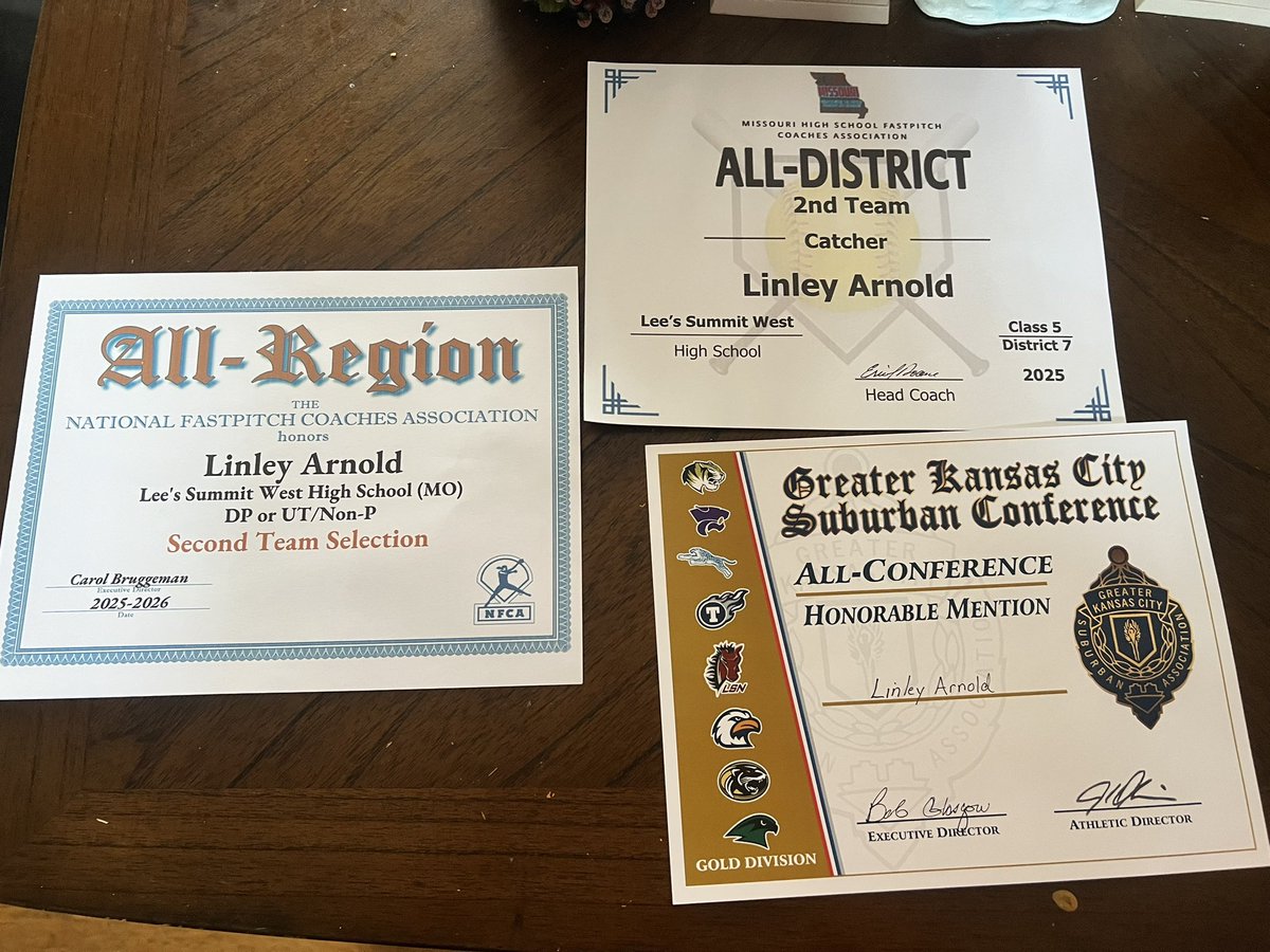 Got awards for highschool yesterday! 
     -all conference honorable mention 
     -2nd team all district C 
     -NFCA all region 2nd team selection 
         DP/UT 
Grateful for my last season of highschool ball! It's one to remember.  
<a href="/jccc_softball/">JCCC Softball</a> <a href="/LSWsoftball/">LS West Softball</a>