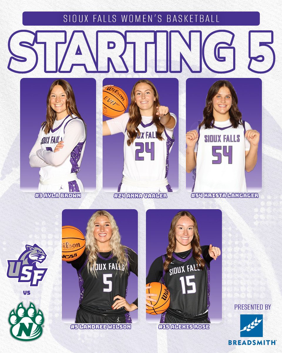 Starters for the Coo! 🏀

1pm Tip-Off | vs Northwest Missouri

Follow the action: usfcougars.com/coverage 

#CooFalls | #GoCoo