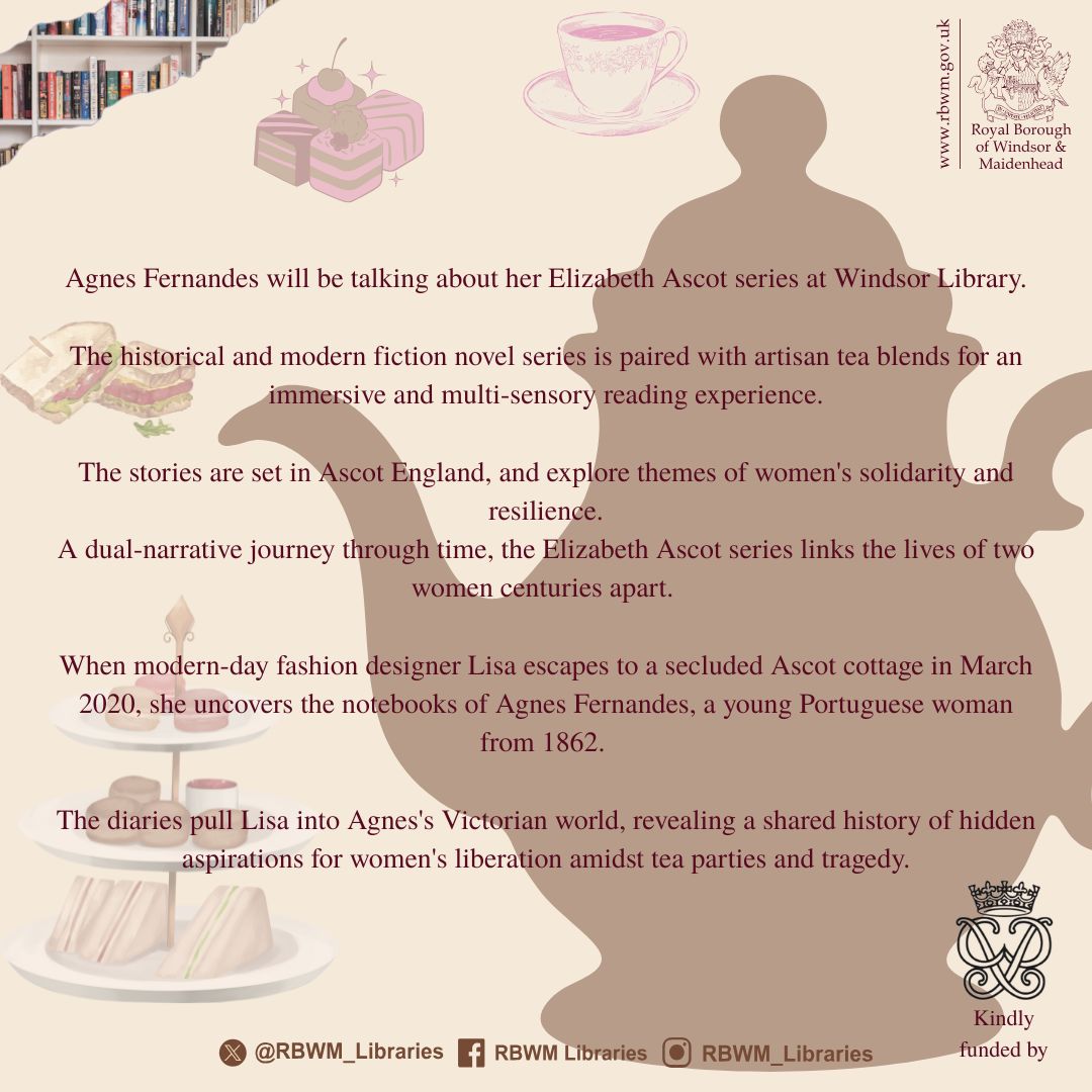 From page to plate. Join us for scones, stories and a delightful afternoon tea with Agnes Fernandes to celebrate Windsor Library's 30th birthday.

Don't miss your chance to buy tickets below!

orlo.uk/kcMXu