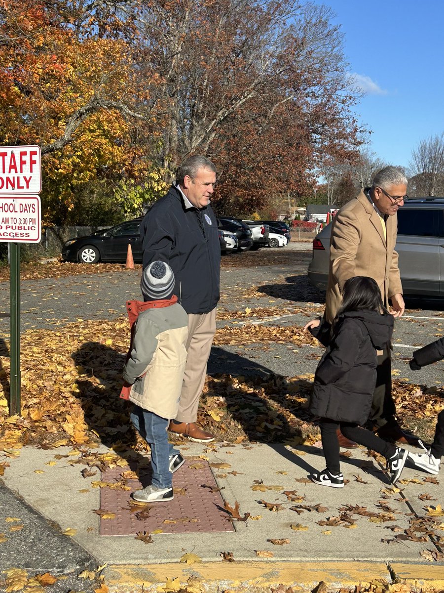 RISecState's tweet image. On this day 65 years ago, Ruby Bridges courageously walked to school in a historic moment for desegregation. Today, schools across the nation take part in Ruby Bridges Walk to School Day. Sec. Amore joined Waddington Elementary in Riverside for their commemoration this morning!