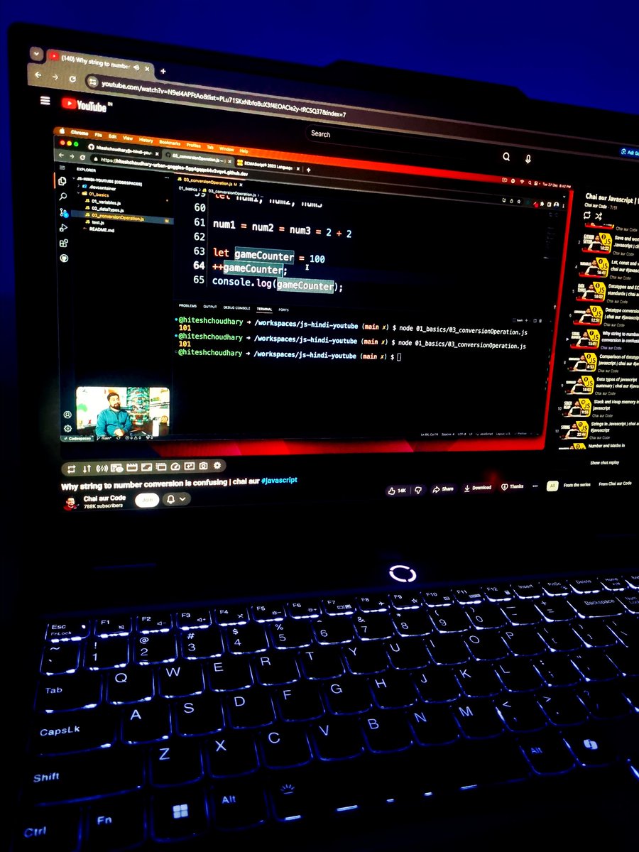 Komalkant_M's tweet image. Day : 6/30 Days of Code🚀
#30DaysOfCode #30DaysOfLearningJava

Watched the 6th Video of Java by chai aur code  @Hiteshdotcom @ChaiCodeHQ. Learnt How operations work what all the precendence are there. A got some useful sites to read about prefix and postfix operations.