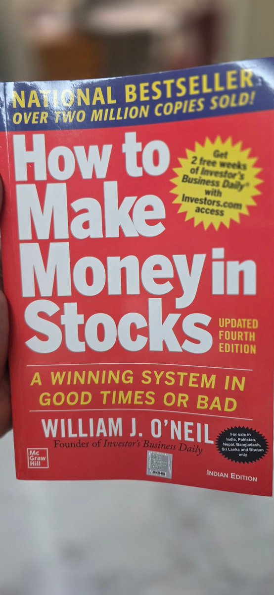vivbajaj's tweet image. This book I can read 100 times and everytime I read, I buy a new one and give my old one to a student.

OG for momentum Investors like me. My inspiration for @mystockedge was from:

a. BLOOMBERG 
b. O&apos;Neil