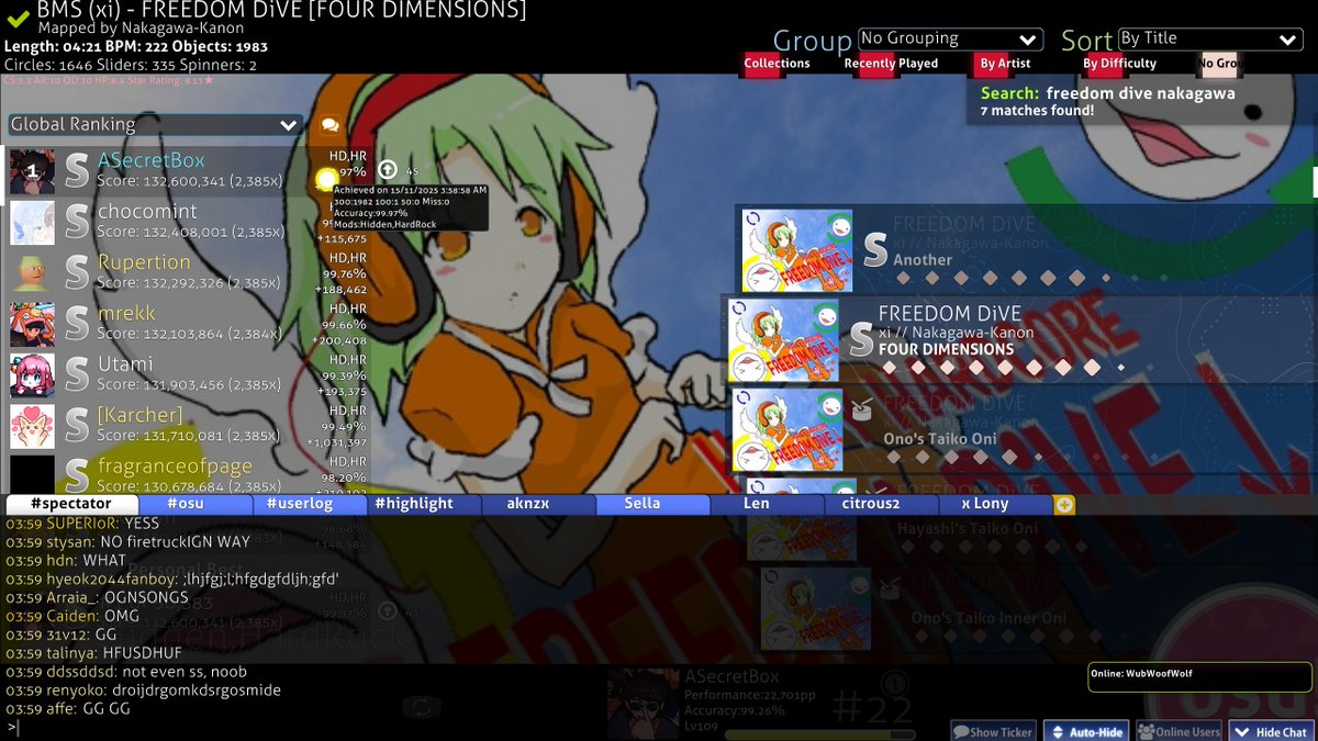 I would like everyone to know I grinded this off stream for the last two days because only one replay of this deserves to be watched. no one else is gonna do this so I hope in honour of this score the bounty can get donated to shige himself if thats possible