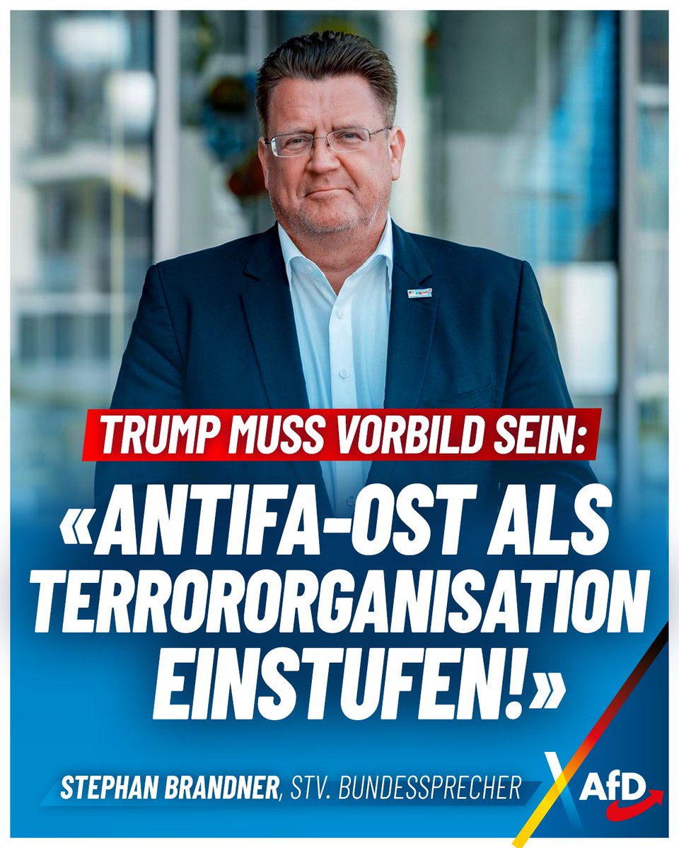 +++ Trump muss Vorbild sein: Antifa-Ost als Terrororganisation einstufen! +++

Die US-amerikanische Regierung unter Donald Trump hat die linksextreme deutsche Gruppe „Antifa-Ost“ sowie drei weitere Gruppen aus Europa auf die Terrorliste gesetzt. Stephan Brandner,