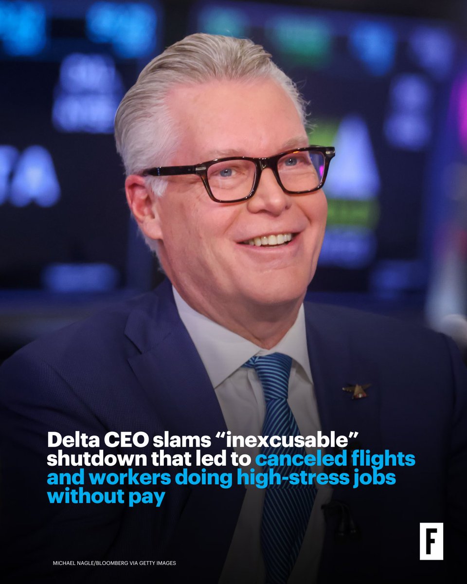 Delta Air Lines CEO Ed Bastian delivered a scathing critique of the recent government shutdown and its operational impact on the aviation industry, calling the strain placed on the system “completely unnecessary.” trib.al/LtYPzoQ