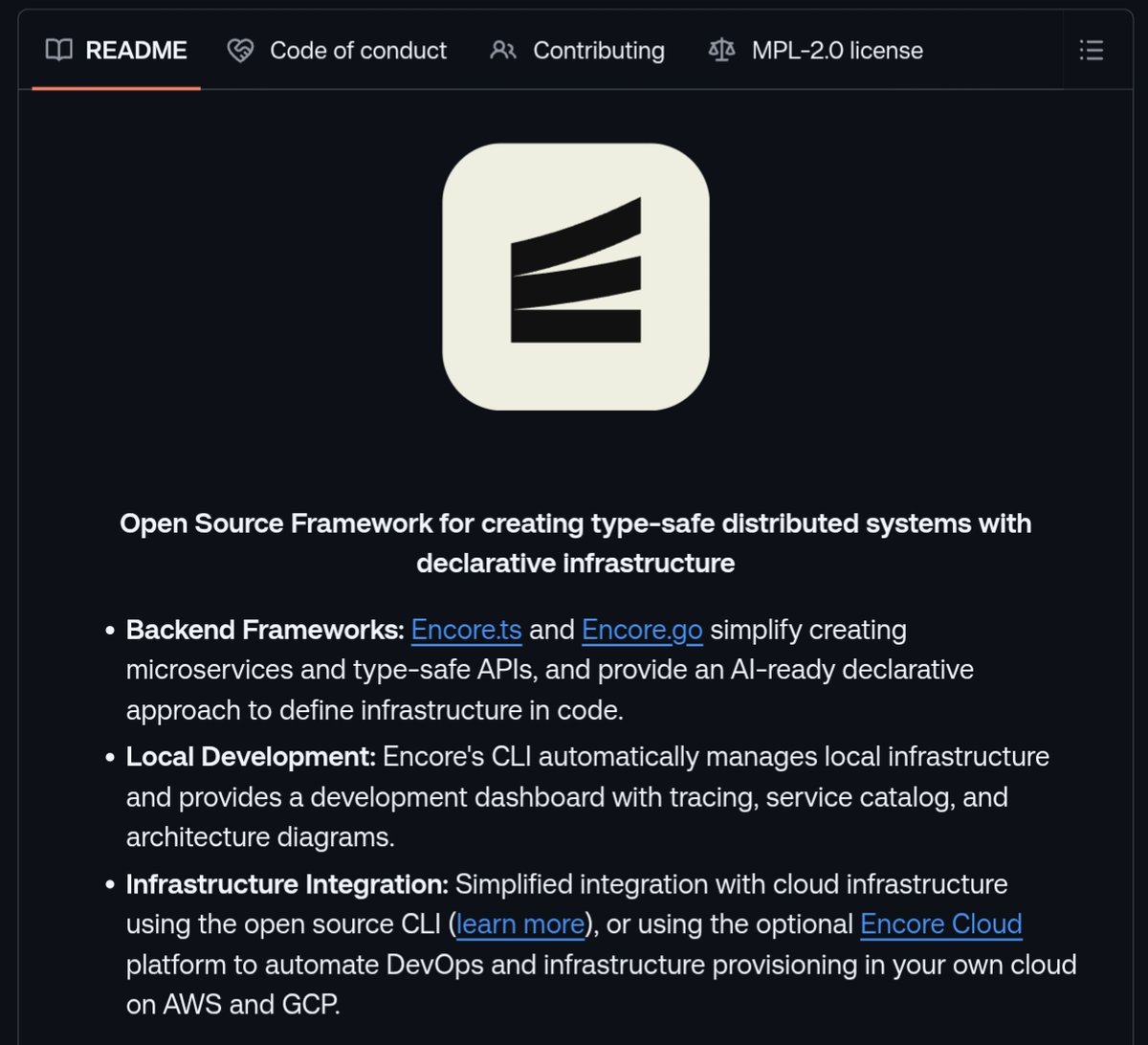 GithubProjects's tweet image. Type-safe backend framework that generates infrastructure from code.