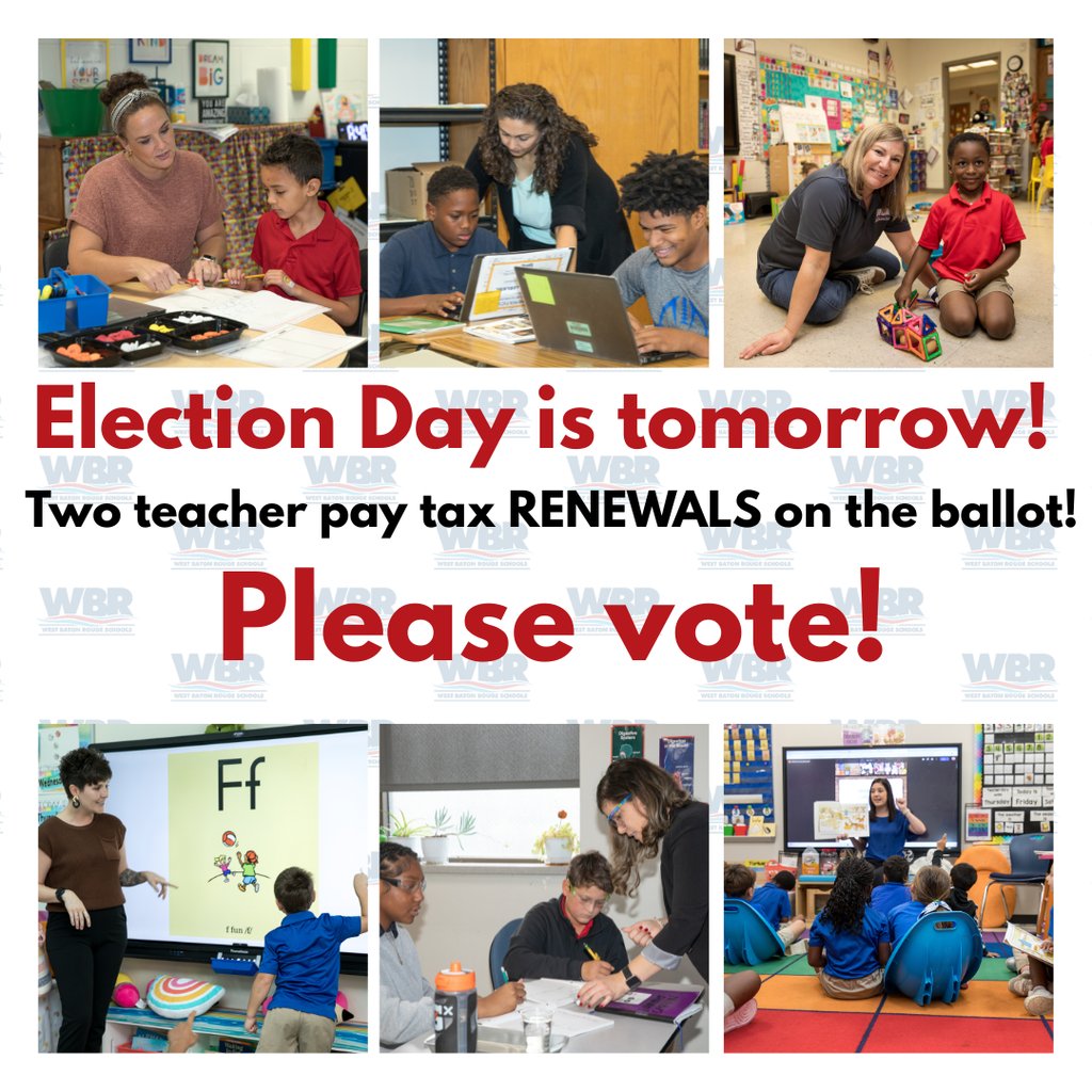 Election Day is tomorrow! Two teacher pay tax RENEWALS on the ballot! Please vote!