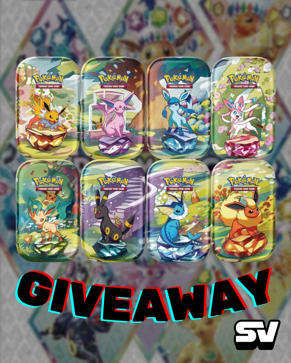 MyShopville's tweet image. It&apos;s GIVEAWAY TIME!

We&apos;re giving a LUCKY WINNER a Pokemon TCG: Scarlet &amp;amp; Violet Prismatic Evolutions Mini Tin Display Box - 8 Tins!

*This giveaway is not affiliated with X*

To enter:
🔥follow us
🔥like this post
🔥retweet this post
Extra entries if you enter on Instagram and…